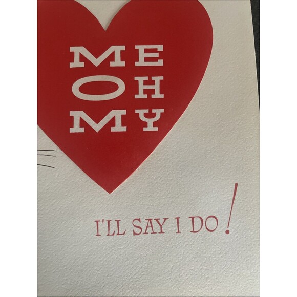 Vintage Volland Anthropomorphic Worlds Best Mom Valentine Greeting Card Cat - Picture 5 of 11